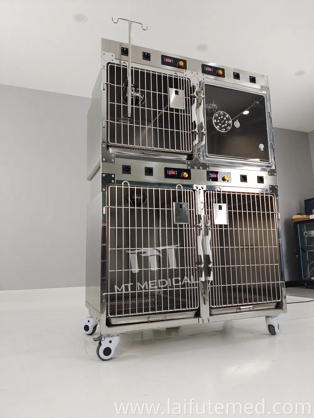 Stainless Steel Animal Hospital Medical Equipment ICU Intensive Care Unit Stainless Steel Veterinary Cages Vet Oxygen Cage for Animals